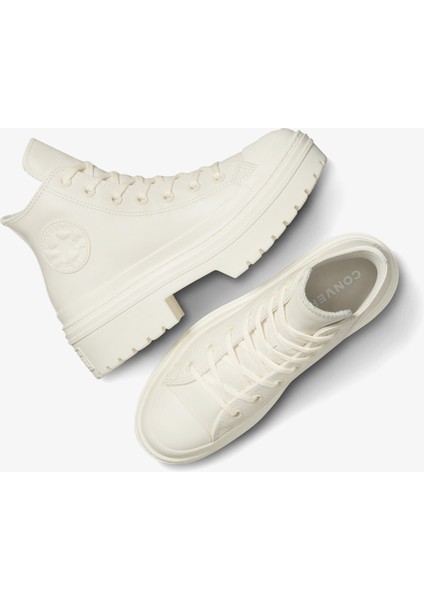 Chuck Taylor All Star Lugged Heel Kadın Bej Deri Platform Bot.286 indirimleri