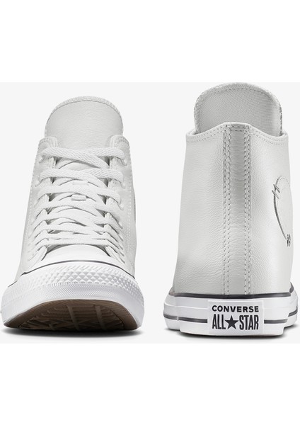 Chuck Taylor All Star Leather Unisex Gri SNEAKER.095 fırsatları