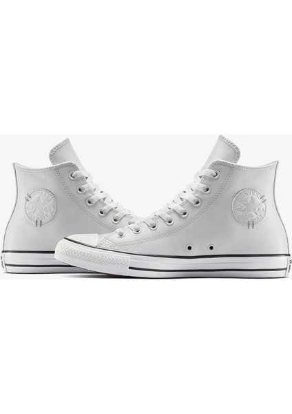 Chuck Taylor All Star Leather Unisex Gri SNEAKER.095