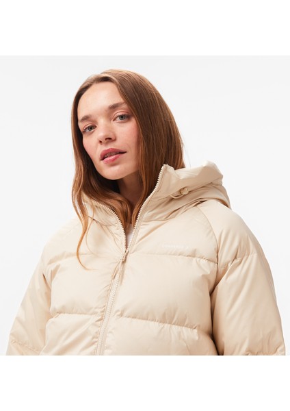 Kadın Kapüşonlu Bej Şişme Mont.281 indirimleri