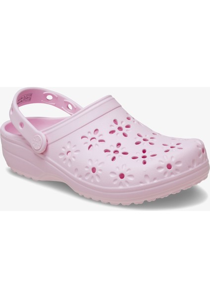 Classic Floral Cut Out Clog Kadın Pembe Terlik.6ZW fiyatları