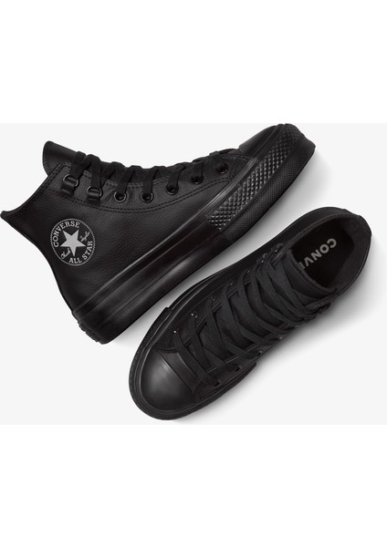 Chuck Taylor All Star Lift Platform Deri Unisex Siyah Sneaker.001 indirimleri