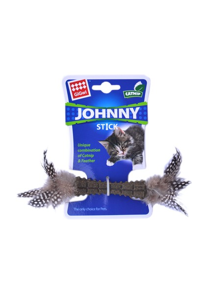 Johnny Stick Catnipli Doğal Tüylü Kedi Oyuncağı Yeşil