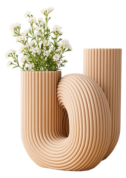 Modern Dalgalı Form Dekoratif Vazo