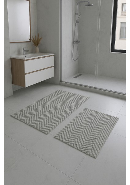 Sisal Yıkanabilir Kaymaz Taban Banyo Paspas Takımı