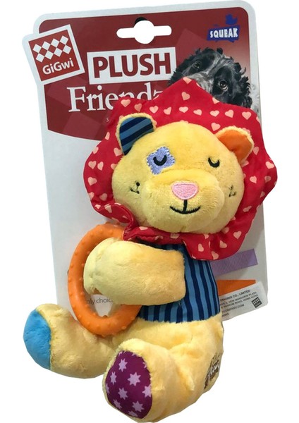 8565 Plush Friendz Sesli Aslan Peluş Çiğneme Halkalı Köpek Oyunca