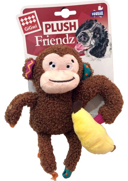 6796 Plush Friendz Sesli Maymun Peluş Köpek Oyuncağı