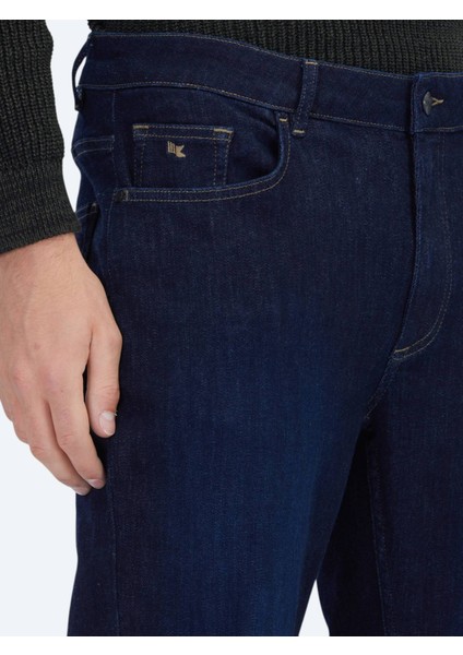 Lacivert Düz Slim Fit Denim Pamuk Karışımlı Pantolon modelleri