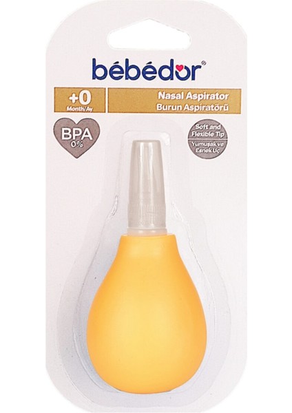 Bebek Burun Aspiratörü - Yumuşak Esnek Uçlu - Bpa Içermez Sarı