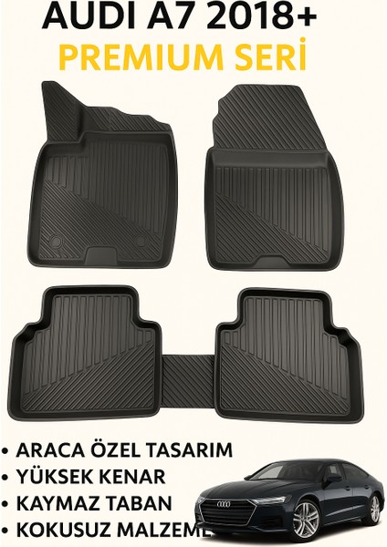 Audi A7 2018+ 3D Oto Paspas Havuzlu