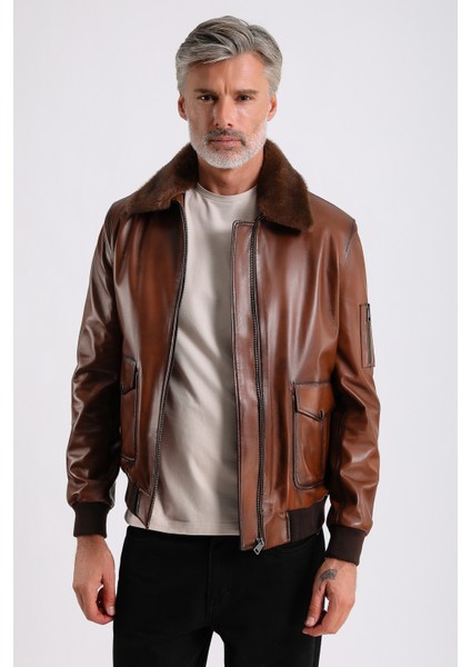 Alexandr Erkek Pilot Deri Mont