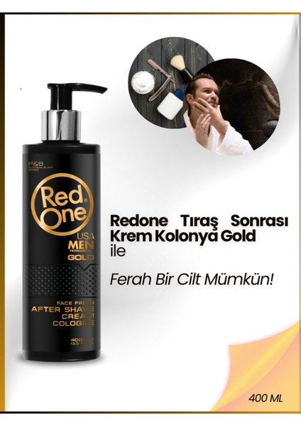 Gold Tıraş Sonrası Krem Kolonya 400 ml – Ferahlatıcı, Kalıcı Koku ve Cildi Yatıştıran Yanma Azaltıcı Etki indirimleri