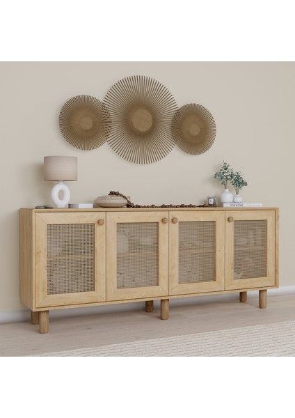 Bohem Serisi Natura Pvc Hasır Desen Ceviz - Meşe Konsol fiyatları