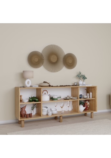 Bohem Serisi Natura Pvc Hasır Desen Ceviz - Meşe Konsol modelleri