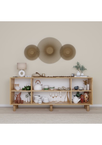 Bohem Serisi Natura Pvc Hasır Desen Ceviz - Meşe Konsol fırsatları