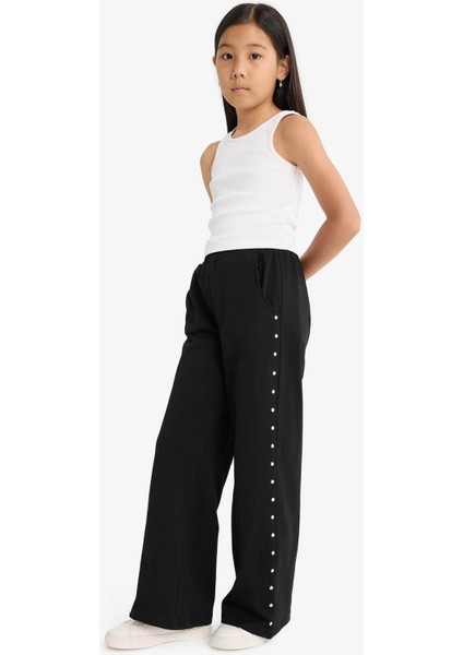 Kız Çocuk Beli Lastikli Wide Leg Geniş Bol Paça Eşofman Altı G0590A825AU fiyatları