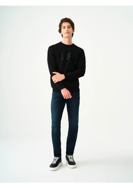 Siyah Erkek Sweatshirt LF2037363 fiyatları
