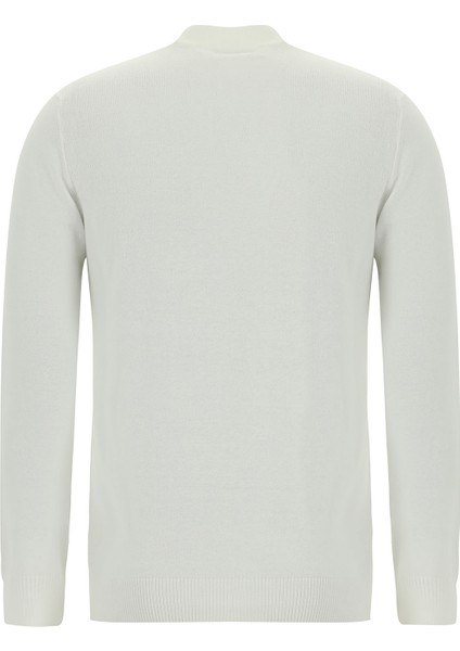 Yarım Balıkçı Yaka Slim Fit Dar Kesim Desenli Pamuklu Kaşmirli Triko Kazak fiyatları