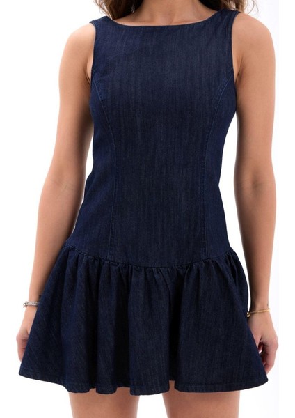 7460 Kot Elbise-Mavi L-Mavi̇ indirimleri