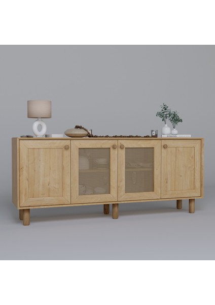 Bohem Serisi Natura 2 Kapak Pvc Hasır Desen Ceviz - Meşe Konsol fırsatları