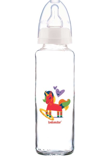 Desenli Cam Biberon Unicorn Dar Ağız 250 ml 31302 fiyatları