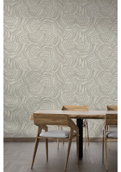 Minimalist Yaprak Desenli Duvar Kağıdı