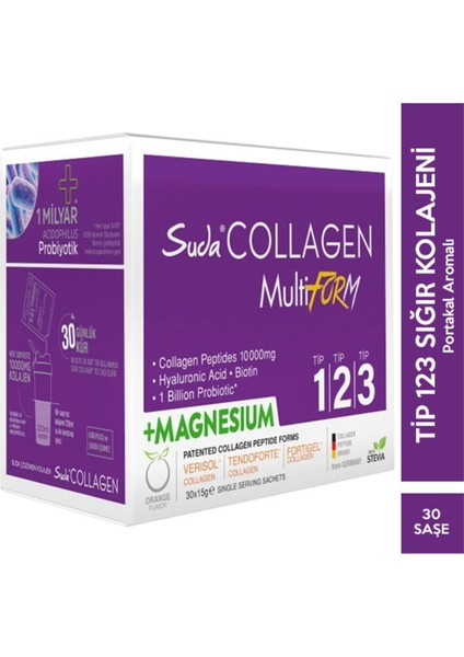 Collagen Multiform Portakallı Magnesium 30 Saşe 15 gr