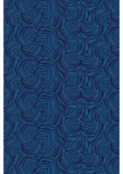 Mavi Yaprak Desenli Duvar Kağıdı modelleri