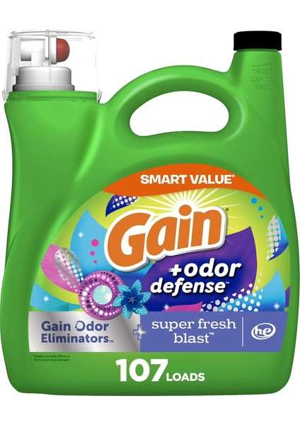 +Odor Defense Sıvı Çamaşır Deterjanı 107 Yıkama 4.55LT
