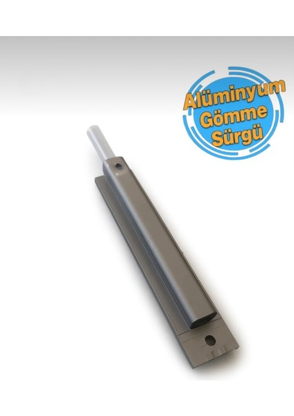 Alüminyum Gömme Sürgü Saten 12 cm