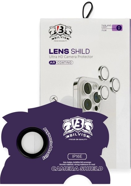 iPhone 16E Bilvis Titan Kamera Lens - Siyah