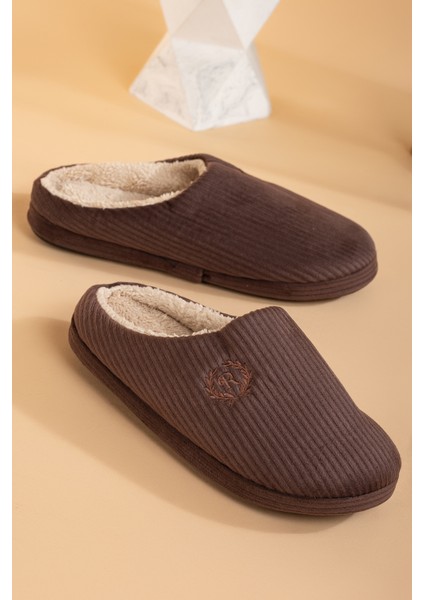 Kışlık Erkek Visco Ortopedik Kaymaz Taban Ses Yapmayan Damat ve Bohça Ev Terliği