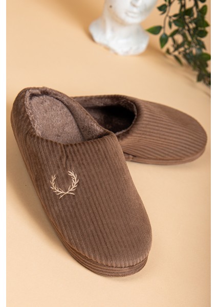 Kışlık Erkek Visco Ortopedik Kaymaz Taban Ses Yapmayan Damat ve Bohça Ev Terliği