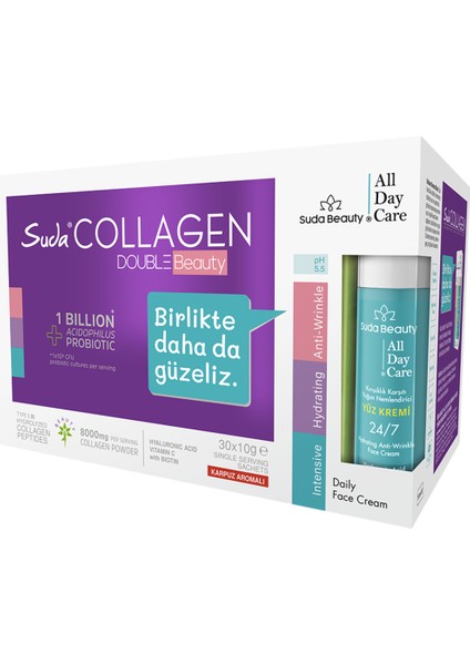 Collagen Double Beauty Watermelon 10GX30 Saşe - Dezenfektan Hediyeli (%72 Alkol)