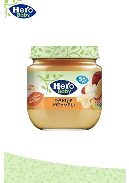 125 gr Karışık Meyveli, Elmalı Muzlu Kavanoz Mama 12 Adet 4 Aylık, 5 Aylık fiyatları