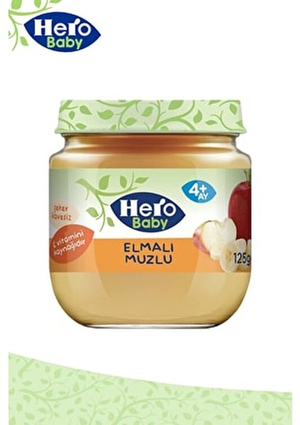 125 gr Karışık Meyveli, Elmalı Muzlu Kavanoz Mama 12 Adet 4 Aylık, 5 Aylık modelleri