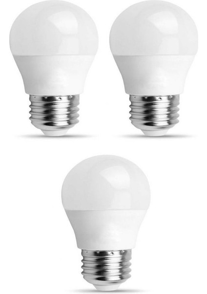 6W E27 Mini Top Ampul 3000K Sarı Işık 3 Adet