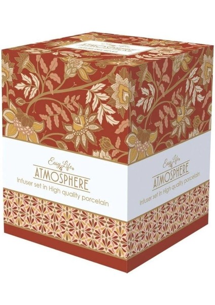 Fine China Porselen Kulplu Bardak 350 ml Kapaklı ve Metal Demlikli fiyatları