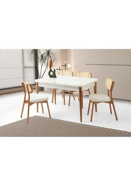 Mobilgen (Sadece Masa) Beyaz 130+37 Kelebek Kütük HG Açılabilir Masa