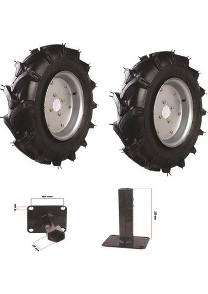 24 mm Akslı 400.8 Çapa Teker Takımı