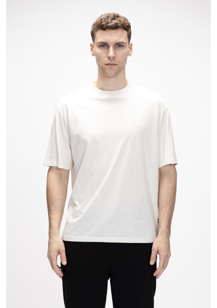 Collage Beyaz Basic Erkek T-Shirt