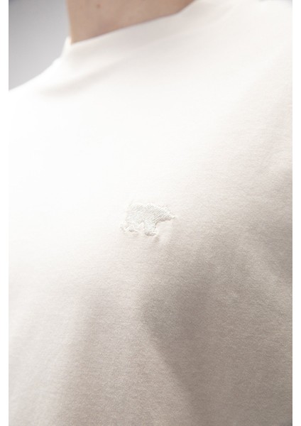 Collage Beyaz Basic Erkek T-Shirt indirimleri