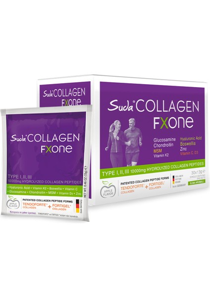 Collagen Fxone 30X13GR Saşe - Elma - Dezenfektan Hediyeli (%72 Alkol)