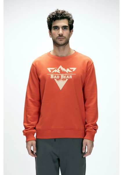 Mountain Tarçın Crewneck Erkek Baskılı Sweatshirt