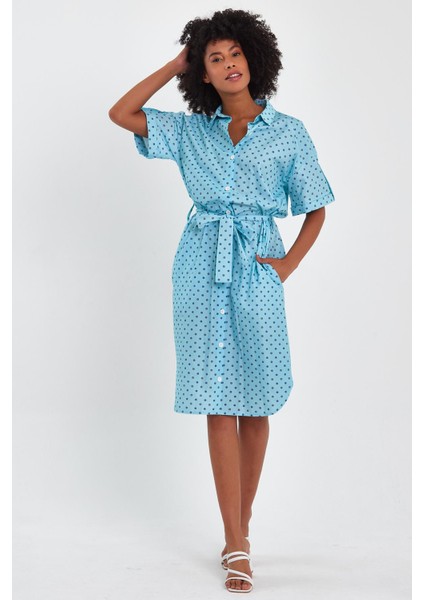 Alexandergardı Kuşaklı Gömlek Elbise (B23-009) modelleri