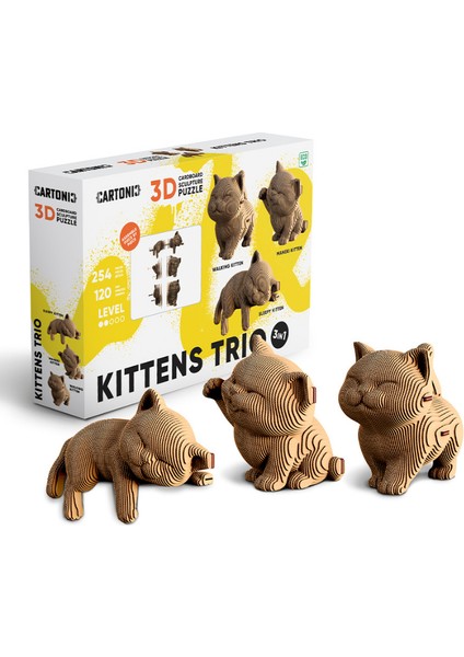 3D Puzzle - Kıttens Trıo