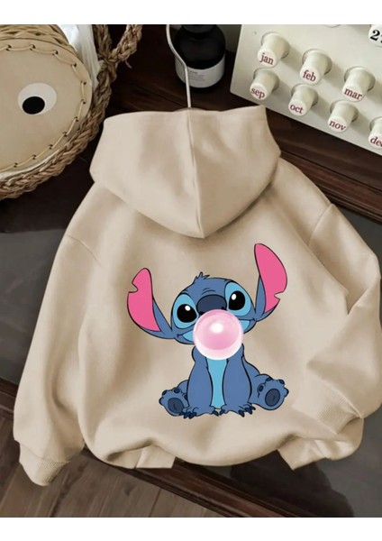 Karakter Baskı Detaylı Içi Polarlı Kapüşonlu Sweatshirt