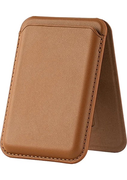 Iphone 12 13 14 15 16 Plus Pro Max Uyumlu Manyetik Magsafe Deri Stnadlı Cüzdan Kartlık