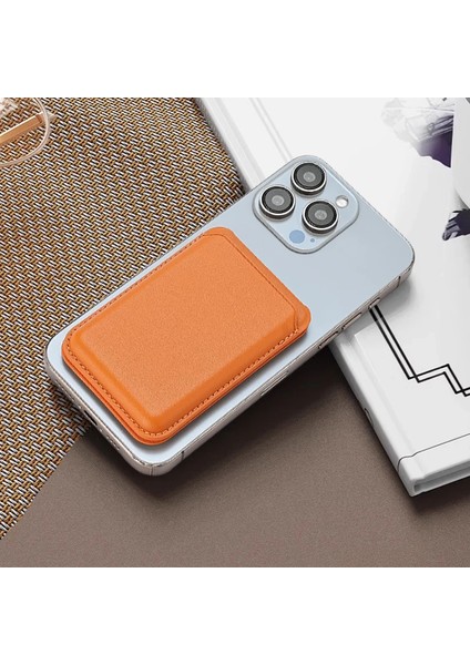 Iphone 12 13 14 15 16 Plus Pro Max Uyumlu Manyetik Magsafe Deri Stnadlı Cüzdan Kartlık