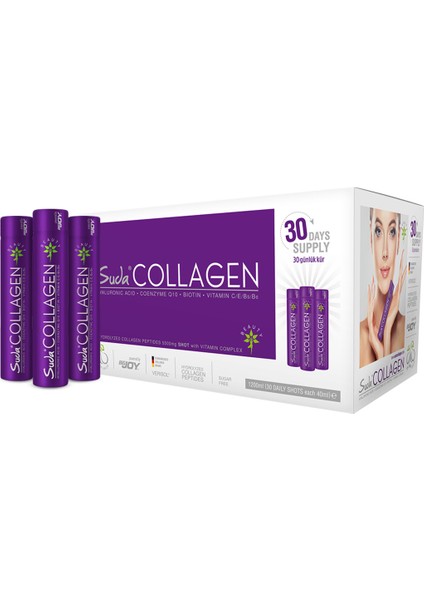 Collagen Içime Hazır Sıvı 30X40ml – Erik - Dezenfektan Hediyeli (%72 Alkol)